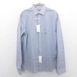 Michael Kors Mens Shirt Size L 16.5 36/37 Blue Check Preppy Office Dressy NWT